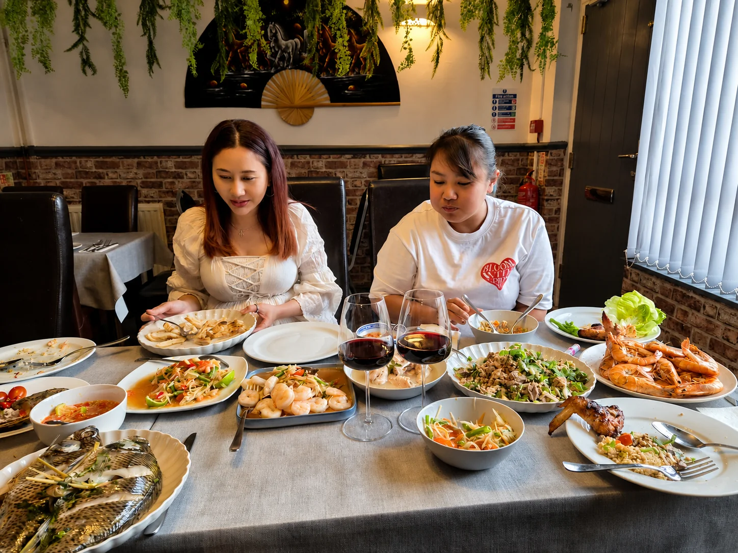 Group dining with a Thai feast at Tawan Chay restaurant
